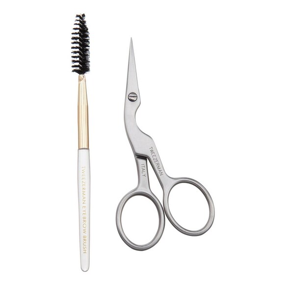 Brow Shaping Scissors & Brush - Nożyczki i szczoteczka do brwi, TWEEZERMAN