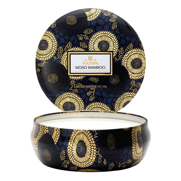 Japonica Moso Bamboo 3 Wick Tin Candle - Świeca , VOLUSPA