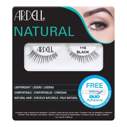Ardell - Ardell 116 - Rzęsy Na Pasku W Zestawie Z Klejem Duo - False Lashes Ardell Fashion Lash 116 Blk - Dla Kobiet