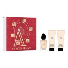 Sì - Zestaw świąteczny z wodą perfumowaną, żelem pod prysznic i balsamem, ARMANI