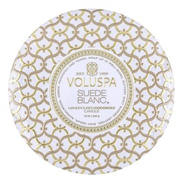 Maison Blanc Suede Blanc 3 Wick Tin Candle - Świeca 