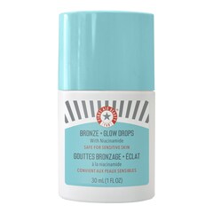 Bronze + Glow Drop - Krople brązująco-rozświetlające z niacynamidem, FIRST AID BEAUTY