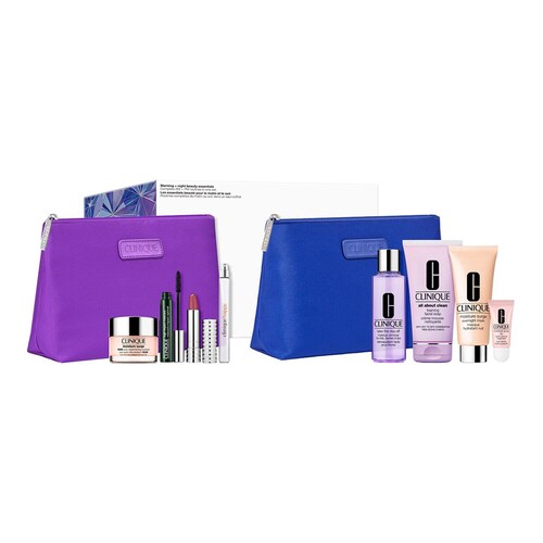 Clinique - Morning + Night Beauty Essentials Set - Zestaw Do Pielęgnacji Twarzy - Set B Pwp Blockbuster - Dla Kobiet