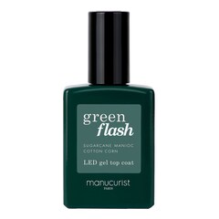 Vernis Green Flash - Lakier półpermanentny Top coat, MANUCURIST