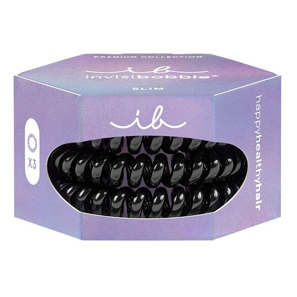 Slim Premium - kolor True Black, Gumka do włosów, INVISIBOBBLE