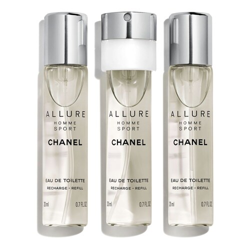 Chanel - Allure Homme Sport - Woda Toaletowa Twist And Spray - Recharge 3 X 20 Ml - Dla Mężczyzn