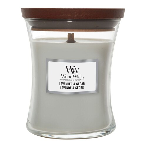 Wood Wick - Świeca Zapachowa Średnia Lavender & Cedar - Lavender And Cedar - Dla Kobiet