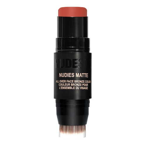 Nudestix - Nudies Matte Bronzer - Sztyft Do Konturowania Z Podwójną Końcówką - Nudestix Matte Beach Face Babe - Dla Kobiet