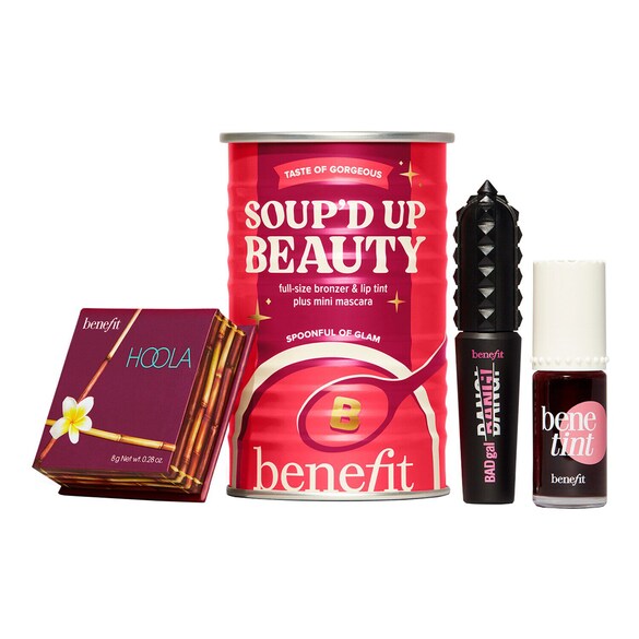 Soup'd Up Beauty - Świąteczny Zestaw z Bronzerem, Tintem i Tuszem, BENEFIT COSMETICS