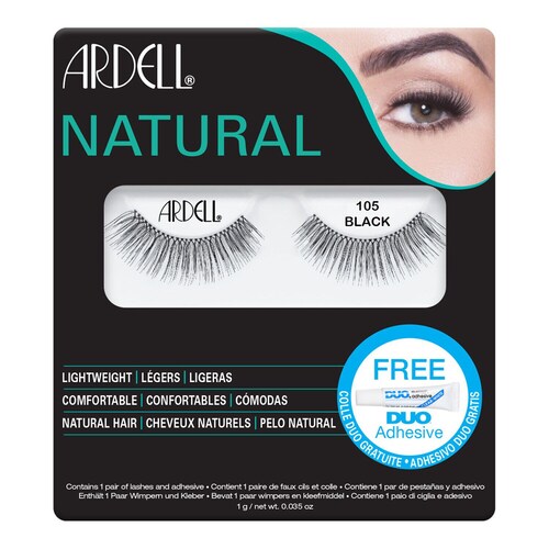 Ardell - Ardell 105 - Rzęsy Na Pasku W Zestawie Z Klejem Duo - False Lashes Glamour Duo 105 - Dla Kobiet