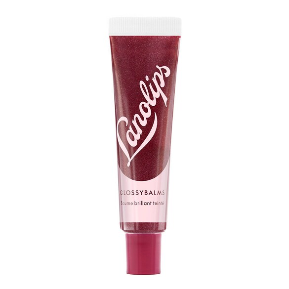 Glossy Balm Berry - Błyszczący barwny balsam nawilżający, LANOLIPS