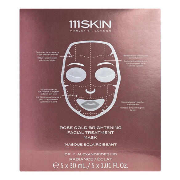 Rose Gold Brightening Facial Treatment Mask - Zestaw, 111SKIN