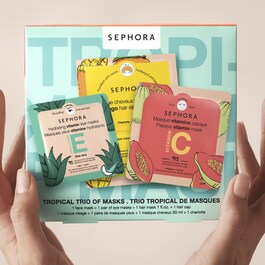 Tropikalne Trio Masek - Zestwa do pielęgnacji twarzy, oczu i włosów