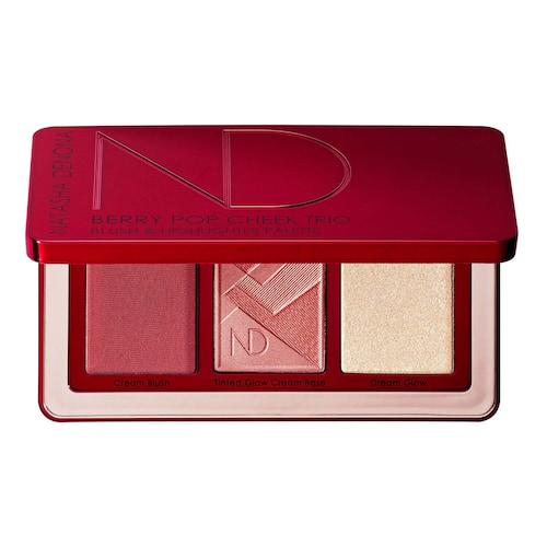 Natasha Denona - Berry Pop Cheek Trio - Paleta Róż I Rozświetlacze - Berry Pop Blush & Highlighter Palette - Dla Kobiet