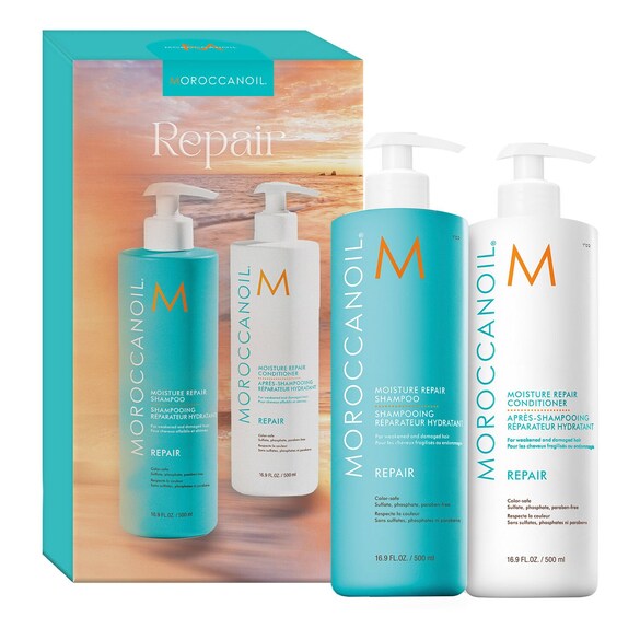 Zestaw regenerujący z szamponem i odżywką do włosów, MOROCCANOIL