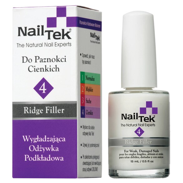 Nail Tek 4 Ridge Filler Odżywka podkładowa do paznokci cienkich, NAIL TEK