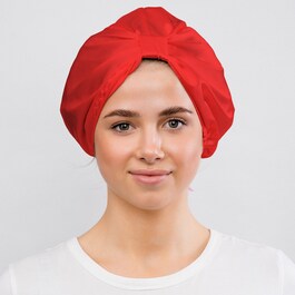 Anti-Frizz Satin Hair Bonnet Red - Satynowy czepek do włosów