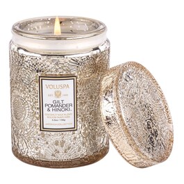 Japonica Gilt Pomander & Hinoki Small Jar Candle - Świeca 