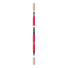 Brow Trio - Pisak do brwi z 3 końcówkami - liner, kredka i szczoteczka, VALENTINO