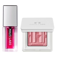 Mini Lip Oil + Highlighter Duo - Zestaw do makijażu ust i policzków, HAUS LABS BY LADY GAGA