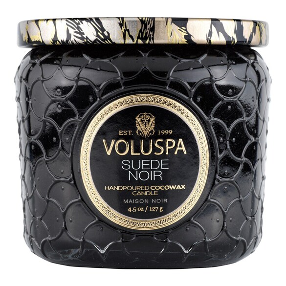 Maison Noir Suede Noir Petite Jar Candle - Świeca , VOLUSPA