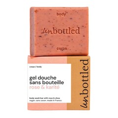 Żel pod prysznic bez butelki róża i shea - Kostka do mycia o neutralnym pH, UNBOTTLED
