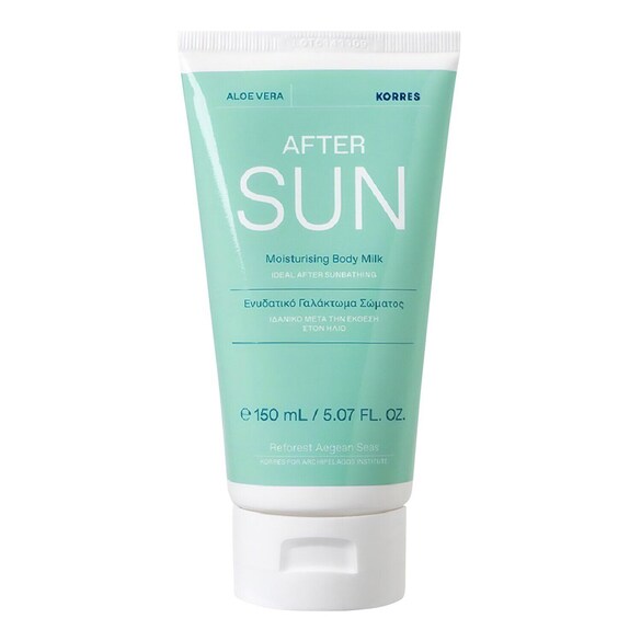 Aloe Vera - Nawilżajace mleczko po opalaniu z aloesem, KORRES