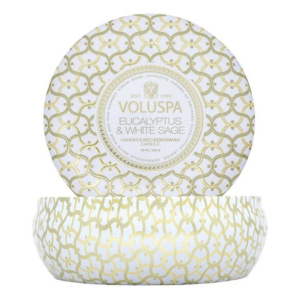 Maison Blanc Eucalyptus & White Sage 3 Wick Tin Candle - Świeca , VOLUSPA