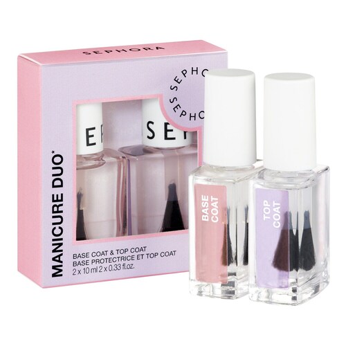 Sephora Collection - Zestaw 2 Produktów Do Manicure - Top Coat I Baza Ochronna - Manicure Duo -24 - Dla Kobiet