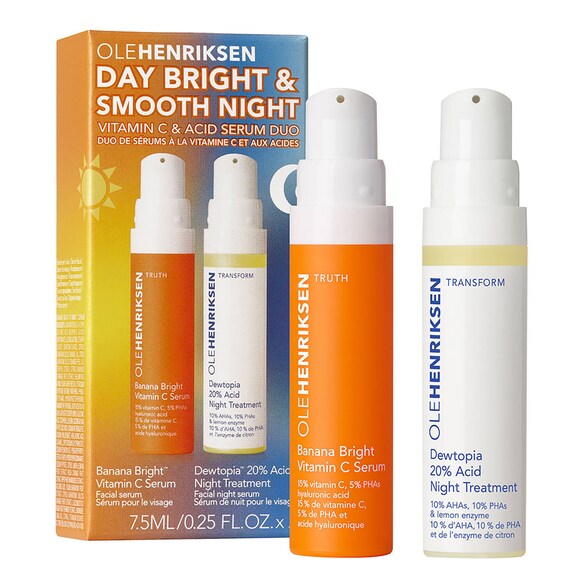 Day Bright & Smooth Night Vitamin C & Acid Serum Duo – Zestaw 2 serum do twarzy, OLEHENRIKSEN