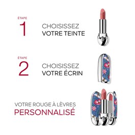 Rouge G - Etui z podwójnym lusterkiem „Floral Denim”