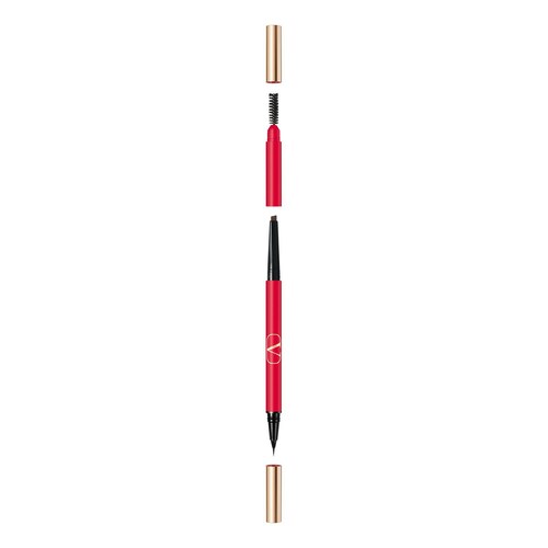 Valentino Make Up - Brow Trio - Pisak Do Brwi Z 3 Końcówkami - Liner, Kredka I Szczoteczka - granite 03 - Dla Kobiet