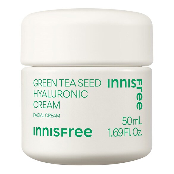 Krem nawilżający z kwasem hialuronowym i zieloną herbatą - Krem nawilżający, INNISFREE