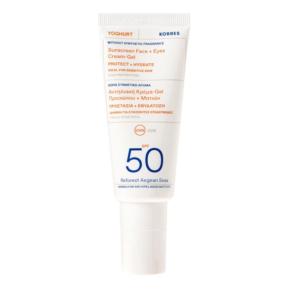 YOGHURT Krem - żel ochronny do twarzy i okolic oczu SPF50, KORRES
