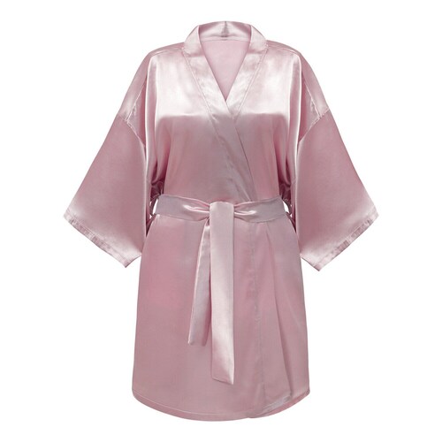 Glov - Kimono Style Satin Bathrobe - Szlafrok - Glov Spa Satynowy Szlafrok Pink - Dla Kobiet