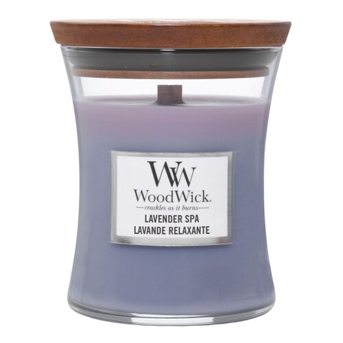 Wood Wick - Świeca Zapachowa Średnia Lavender Spa - Lavender Spa 275g - Dla Kobiet