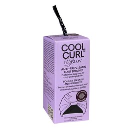 Anti-Frizz Satin Hair Bonnet Black - Satynowy czepek do włosów