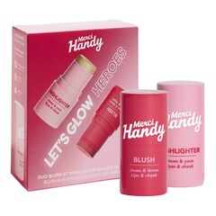 Kit Let's Glow Heroes – Rozświetlacz + róż, MERCI HANDY