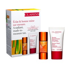 Self-Tan i Beauty Flash Balm - Zestaw samoopalający z kropelkami, CLARINS
