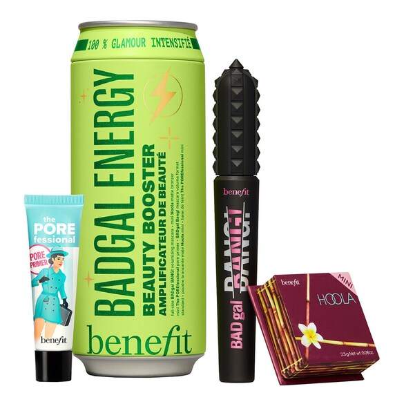 BADgal Energy - Zestaw Swiąteczny z Maskarą, Bazą i Bronzerem, BENEFIT COSMETICS