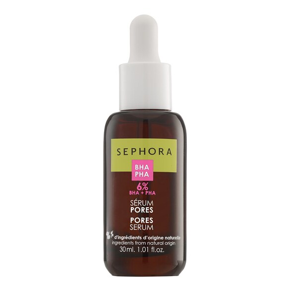 Serum zmniejszające pory do twarzy i szyi 6% BHA + PHA, SEPHORA COLLECTION