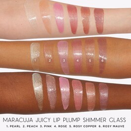 Maracuja Juicy Lip Shimmer Glass Plump - Błyszczyk powiększający usta z brokatem