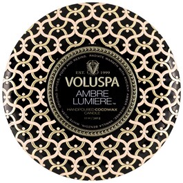 Maison Noir Ambre Lumiere 3 Wick Tin Candle - Świeca 