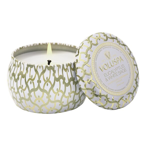 Maison Blanc Eucalyptus & White Sage Mini Tin Candle - Świeca , VOLUSPA