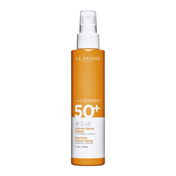 Lait-en-Spray Solaire Corps UVA/UVB 50+ Hydratation, confort, CLARINS