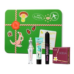 Zestaw świąteczny Full Glam Greetings - Żel do brwi, primer, maskara i bronzer, BENEFIT COSMETICS