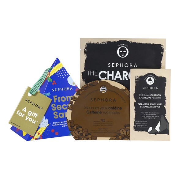 From Secret Santa – Zestaw-niespodzianka kosmetyków z węglem i kofeiną, SEPHORA COLLECTION