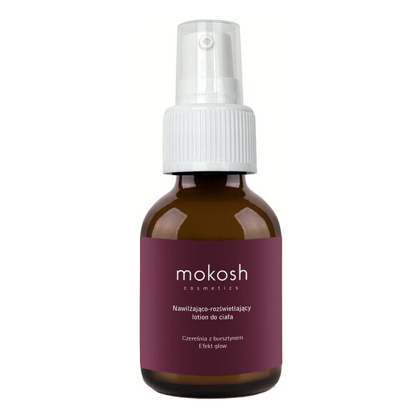 Nawilżająco-rozświetlający lotion do ciała - Czereśnia z bursztynem efekt glow, MOKOSH