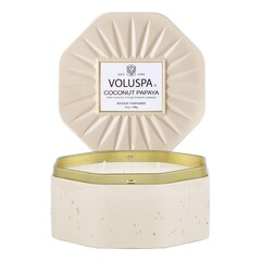 Vermeil Coconut Papaya Octagon Tin Candle - Świeca , VOLUSPA