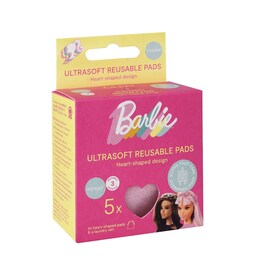Ultrasoft Reusable Pads Barbie Hearts - Płatki do zmywania makijażu